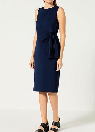 Темно-синя ошатна міді сукня warehouse #4490