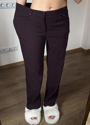 Бордові жіночі штани стрейчеві розмір 40