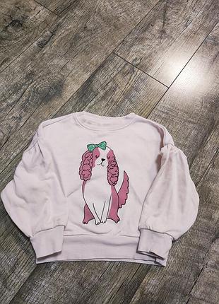 Свитшот, свитер, кофта утепленная, с начесом девочке, sinsay, р. 86-92, 18-24мис., 1,5-2 года