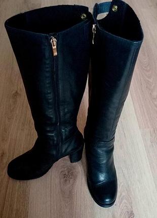 Зимові чоботи чорного  кольору