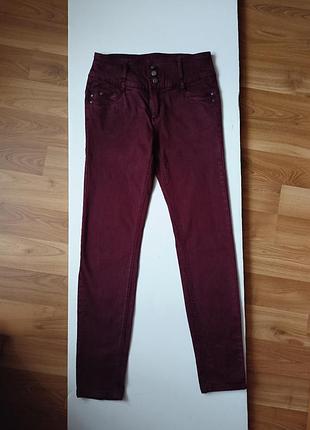 Бордовые брюки лиоцелл/котон