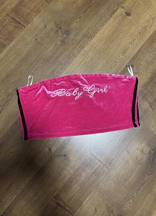 Топ рожевий велюр диско аеробіка спорт