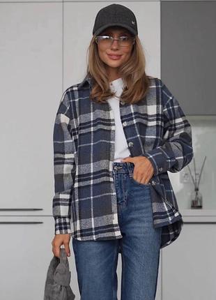 Рубашка кашемировая в клетку