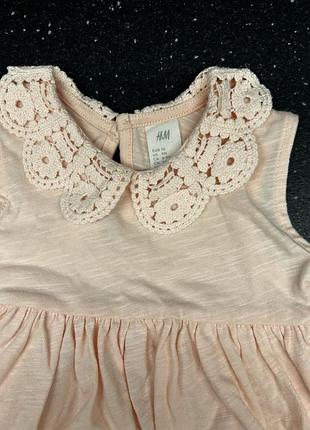 H&m сукня для дівчинки, р.68 (персикова)