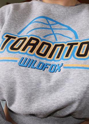 Свитшот на флисе  с принтом хl toronto