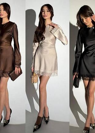 Элегантное шелковое платье vol-724