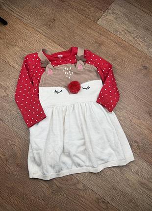 Новий набір сарафан бодік 6-9 міс