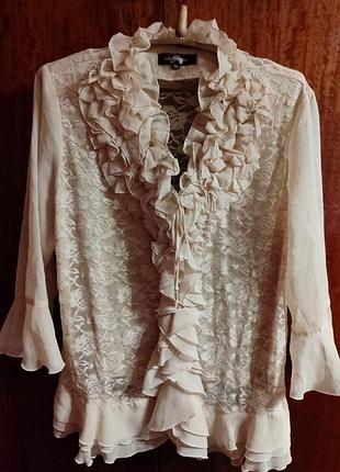 Новая кружевная блузка, прозрачная.