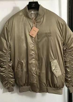 Бомбер жіночий теплий обʼємний оверсайз