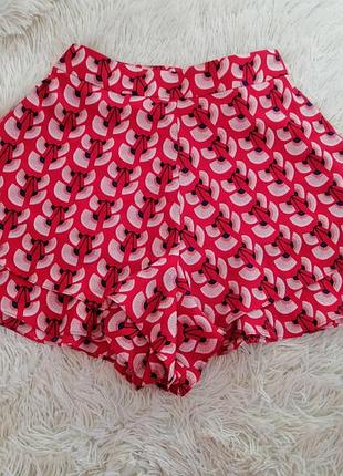 Широкі літні шортики з воланами