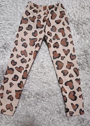 Лосини,штани,лосини в рубчик з принтом