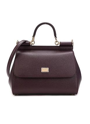Шоколадна/чорна сумка dolce&gabbana 25 см