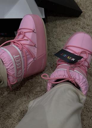 Дутики moonboot рожеві