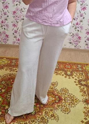 Белые брюки палаццо zara