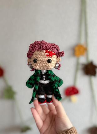 Мʼяка іграшка танджиро з demon slayer