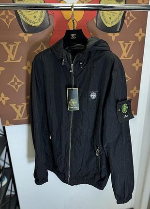 Мужская ветровка stone island черная
