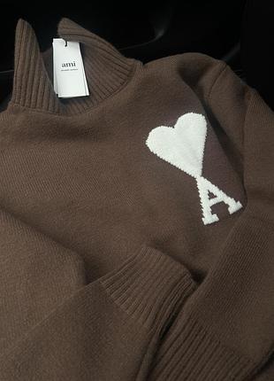Свитер унисекс оверсайз brown шоколад 3