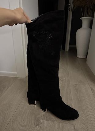 Ботфорди зимові замшеві 41 26см