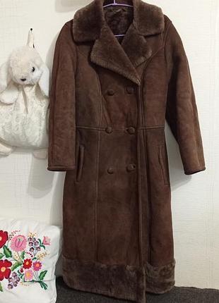 Зимнее пальто. дубленка. замша, цигейка.