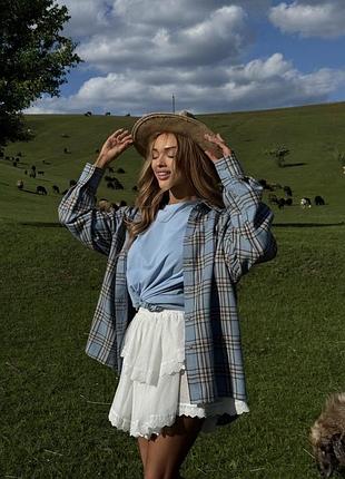 Рубашка в клетку овер 4