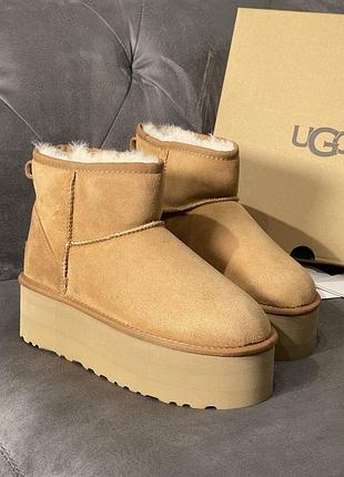 Ugg mini платформа колір кемел