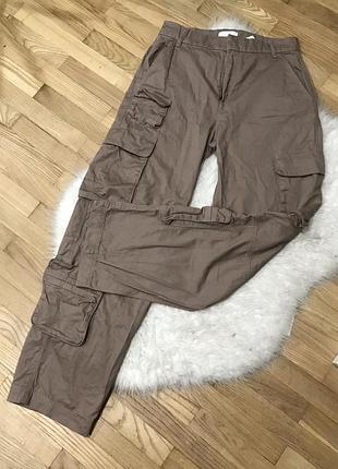 Класні прямі штани карго з кишенями