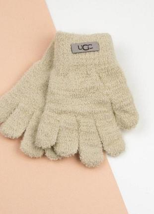 Рукавички для дівчинки 8-10-12 років, бежевий колір