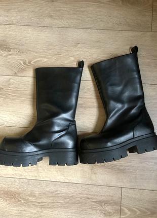 Сапоги hm искусственная кожа