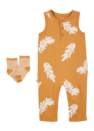 Carters комплект  двойка носки и комбинезон ромпер 2-piece feather jumpsuit and socks set