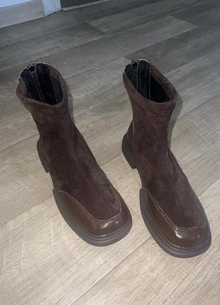 Черевики осінні , устілка 25см, коричневий колір