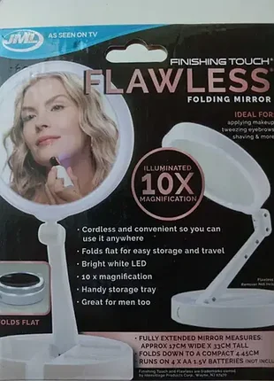 Двустороннее косметическое десятикратное зеркало jml finishing touch