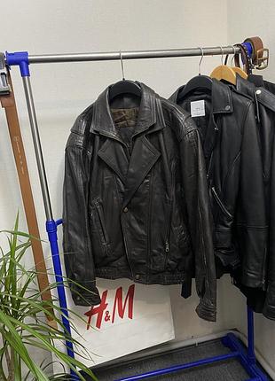 Шкіряна вінтажна куртка косуха moda europe victoria real leather ретро натуральна кожа 1.3