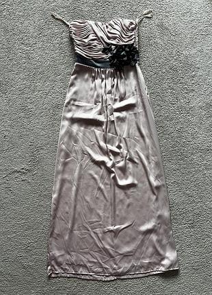 Пудрове довга сукня від h&m