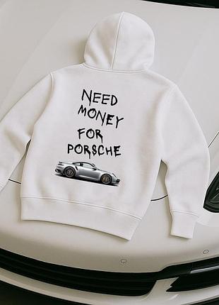 Качественное принтованное худи porsche трехнить худи