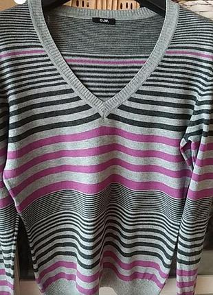 Тоненький, дуже м'який светр відомого німецького бренду в смужку