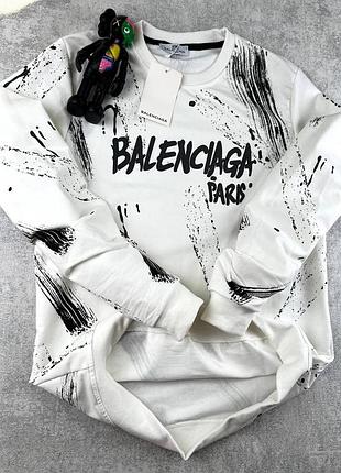 Світшот чоловічий / жіночий білий осінній весняний літній