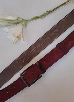 Ремень 3,5см мужской из натуральной замши, пояс классический, ремень классика натуральная замша, пояс кожаный украином пояс замш на мальчика