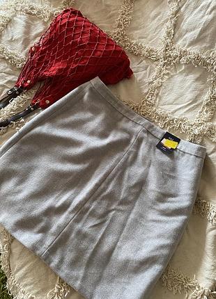 Нова сіра тепла юбка, спідниця шерсть 15%