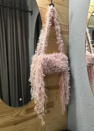 Сумочка ручної роботи солодка вата, травка