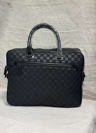 Сумка мужская черная из искусственной кожи