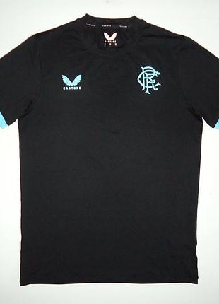 Футболка клубна castore rangers travel 2023 black футбольна (m)