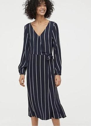 Сукня в смужку на запах