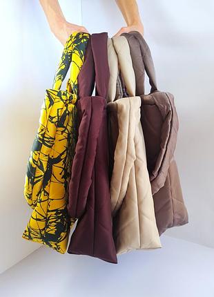 Стёганая сумка-шоппер