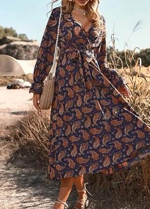 Макси платье платье shein с узором