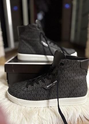 Шкіряні кросівки michael kors keating high top