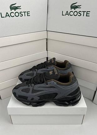 Мужские кроссовки lacoste l003 2k24 prm grey black