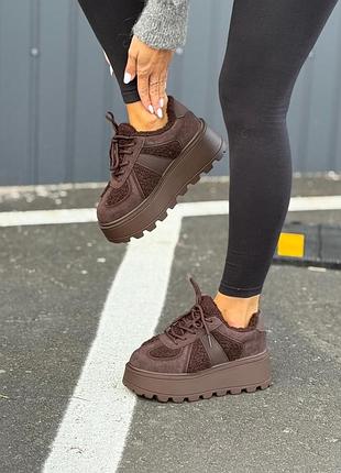 Стильні зимові кросівки натуральна замша