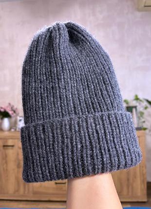 Шапка з відворотом тепла 100%меринос