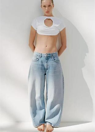 Джинси жіночі trf baggy balloon з середньою посадкою zara розмір 34