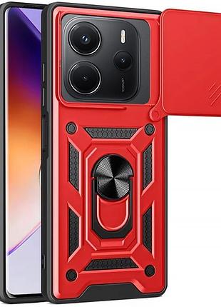 Чехол ummi camshield serge ring для xiaomi redmi note 14 4g (europe version) красный